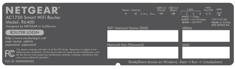 WiFi-netwerknaam en wachtwoord