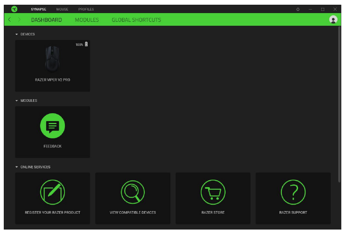 CONFIGUREREN - Het tabblad Synapse - Dashboard