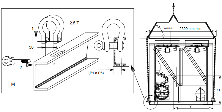 30GX 207-267 Hijsinstructies Stap 1