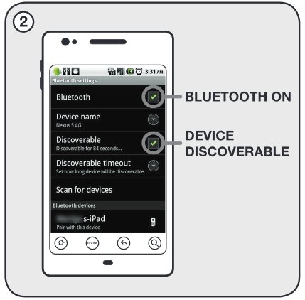 Bluetooth-koppeling stap 2