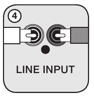 Line Input-functie - Om een CD-, DVD-muziekspeler of MP3-speler aan te sluiten stap 4