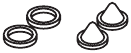 Rubberen ringen en filterschermen