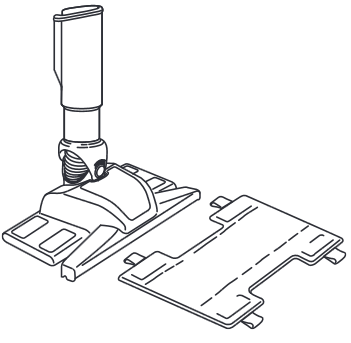Dust-Away Harde vloer-hulpstuk & Microvezel pad stap 1