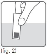 De teststrip gebruiken stap 1