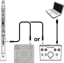 Audio afspelen via een externe versterker
