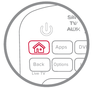 Druk op de home-knop
