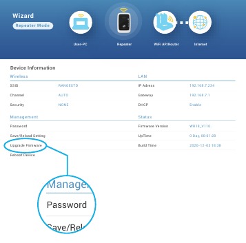 Firmware-upgrade Stap 1