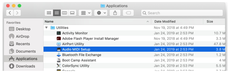 Microfoonmonitoring regelen op macOS Stap 1