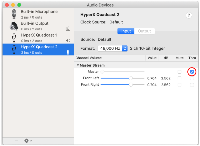 Microfoonmonitoring regelen op macOS Stap 2