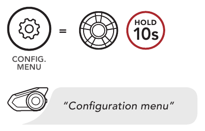Het configuratiemenu openen