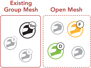 Bestaande Groep Mesh en Open Mesh