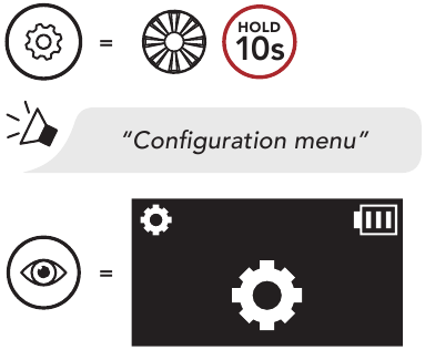 Het configuratiemenu van de headset openen