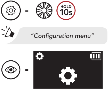 Het configuratiemenu van de headset openen
