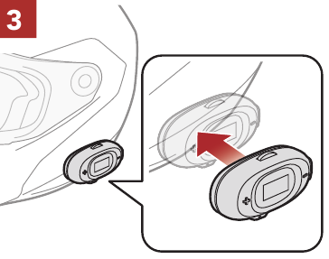De gelijmde montageadapter gebruiken voor de hoofdunit van de headset Stap 3