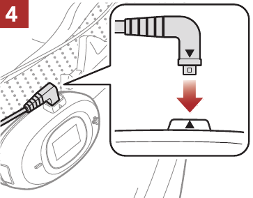 De gelijmde montageadapter gebruiken voor de hoofdunit van de headset Stap 4