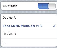 Selecteer Sena SMH5 MultiCom