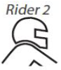 Om de communicatie met Rider 2 te starten of be&euml;indigen Stap 1