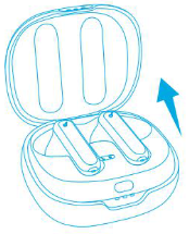 Inschakelen - Open de oplaadcase