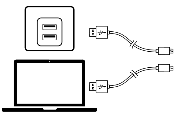 Uw hoofdtelefoon opladen Stap 1