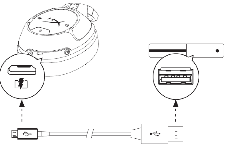 Headset opladen