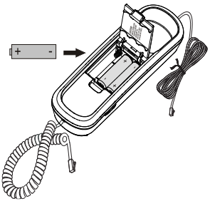 Batterij installatie - Stap 2 - Plaats 3 AA alkalinebatterijen