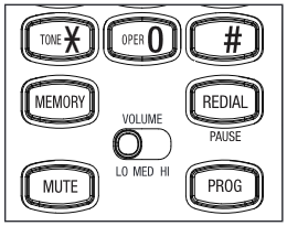 Volume van de handset