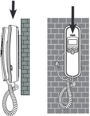 Om aan de muur te bevestigen - Stap 2 - Bevestig de telefoonbasis