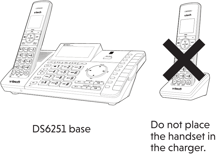 Een handset bij de telefoonbasis registreren - Optie 1