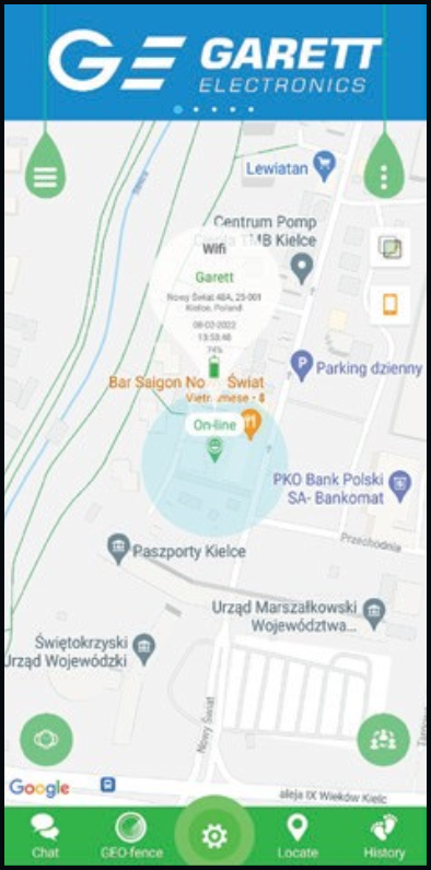 GARETT TRACKER APP