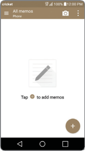 QuickMemo app interface