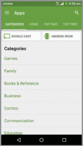 Apps op Google Play&trade; - Navigeren door Google Play