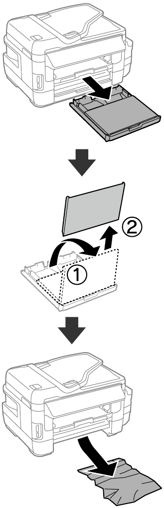 Papierstoring verhelpen - Stap 2