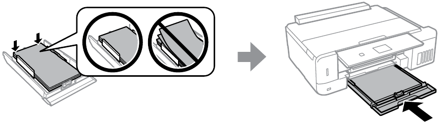 Papiercassette terugplaatsen