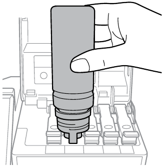 Inktniveaus controleren en inkt bijvullen - Stap 3