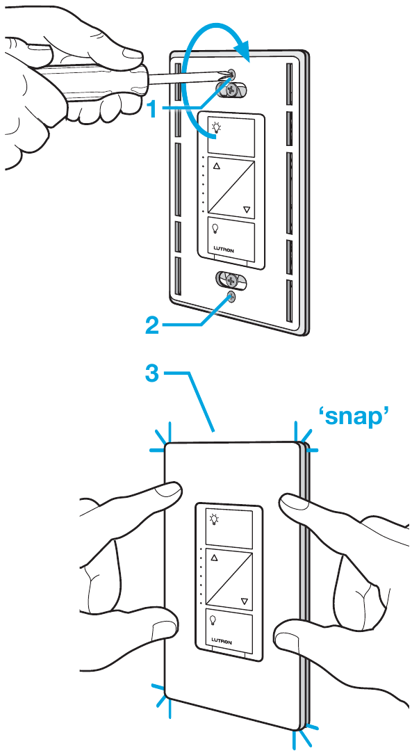 Je dimmer installeren - Stap 9 - Bevestig de wandplaat