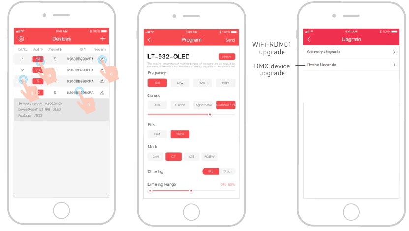 Instructies voor de interface van de RDM-editor-app