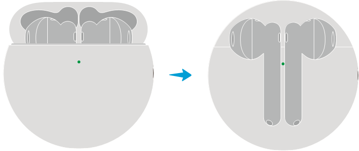 De oortelefoons opladen