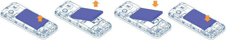 De batterij verwijderen en plaatsen