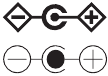 Indicatie van connector polariteit