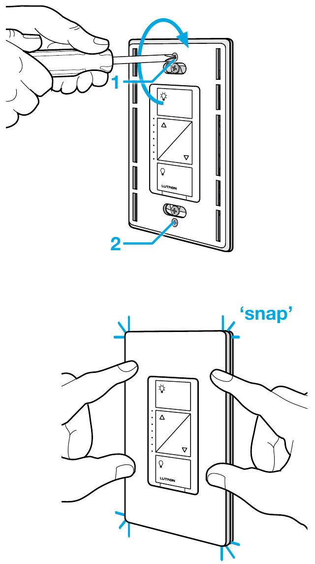 Je dimmer installeren - Stap 9 - Bevestig de wandplaat