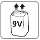 Neem contact op met de 9V batterij