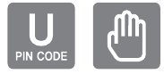 Gebruikerspincode en handpalm