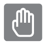 Handpalm aanraken