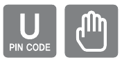 Gebruikerscode en handpalm