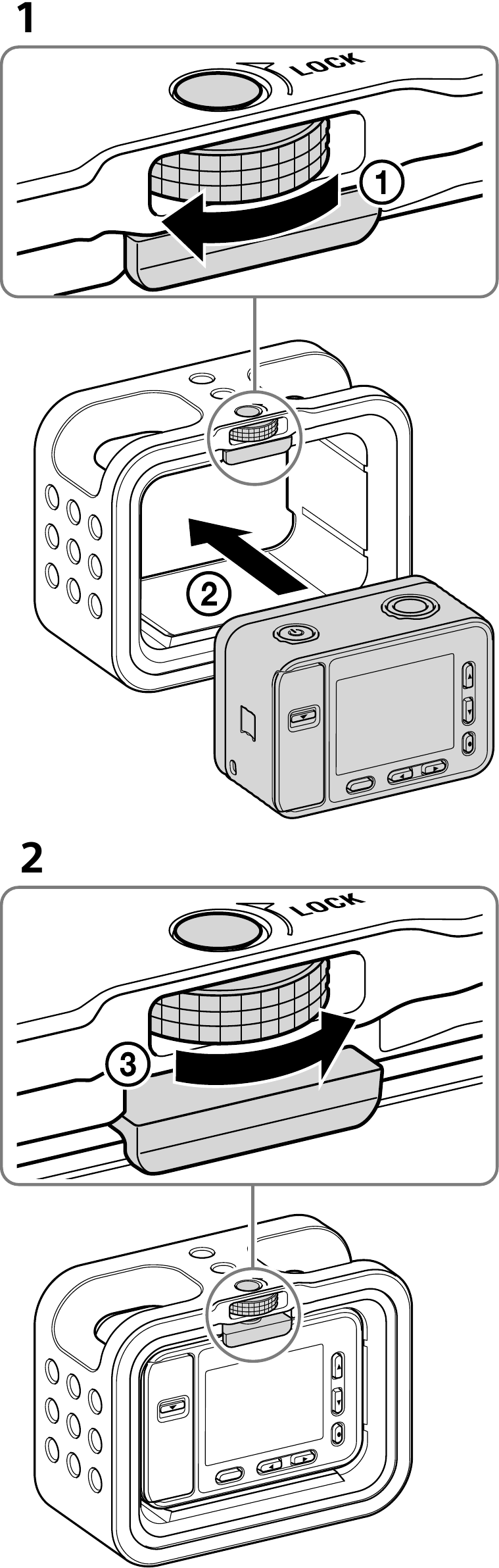 De camera bevestigen
