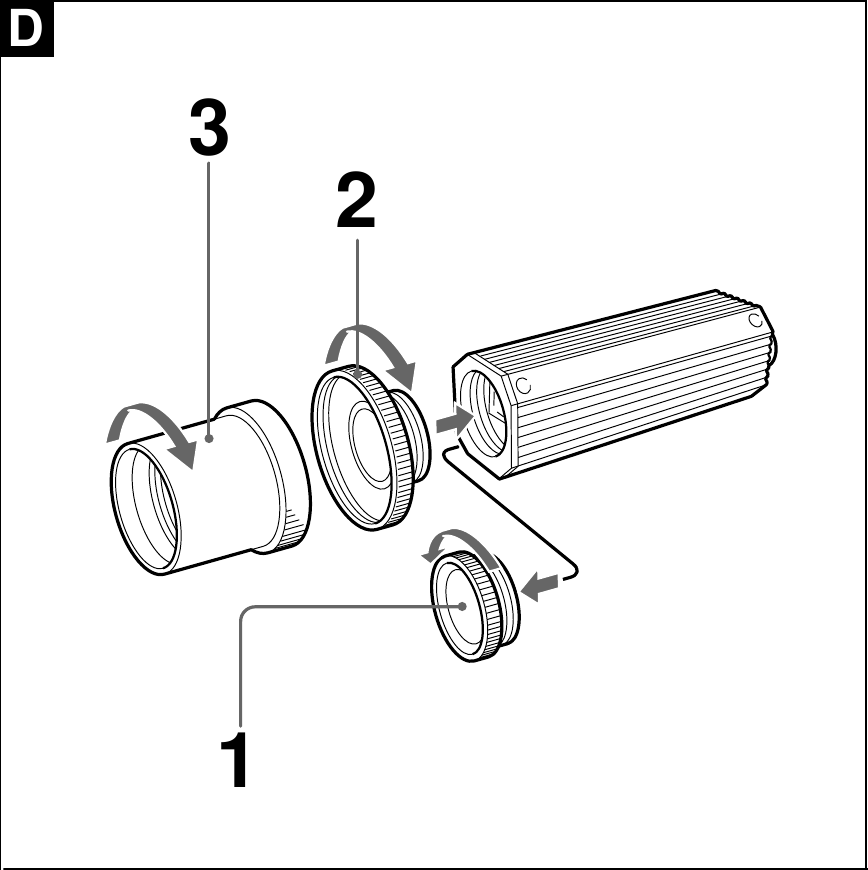 De lens bevestigen