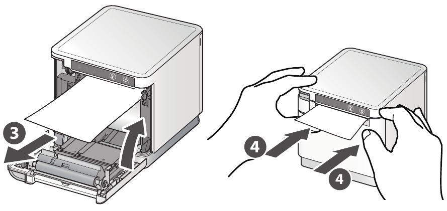 De printer installeren - Stap 3 - De papierrol installeren