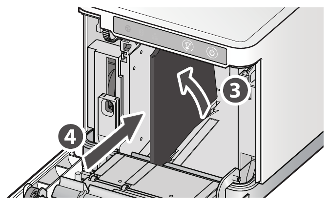 De printer installeren - Stap 5 - De papierrol installeren