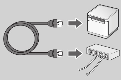 iOS - Bekabelde LAN-interface - Afbeelding van de verbinding