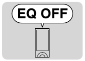 Als het aangesloten apparaat een equalizerfunctie heeft, zet deze dan uit.